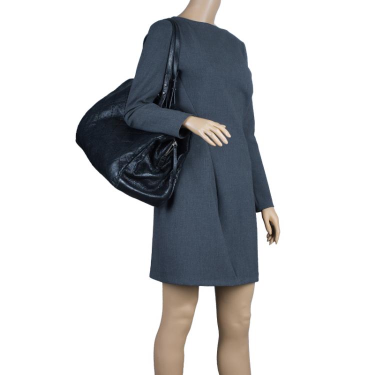 Pre Owned Chloe Black Quilted Leather Medium Paraty Bag
