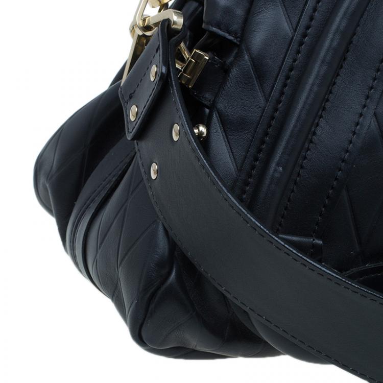 Pre Owned Chloe Black Quilted Leather Medium Paraty Bag