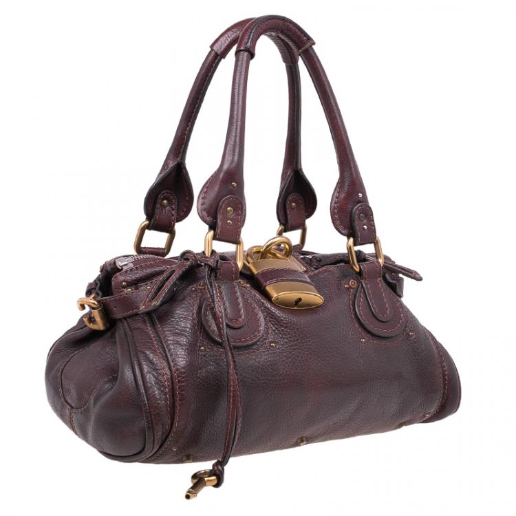Pre Owned Chloe Chocolate Brown Leather Medium Paddington Satchel Bag