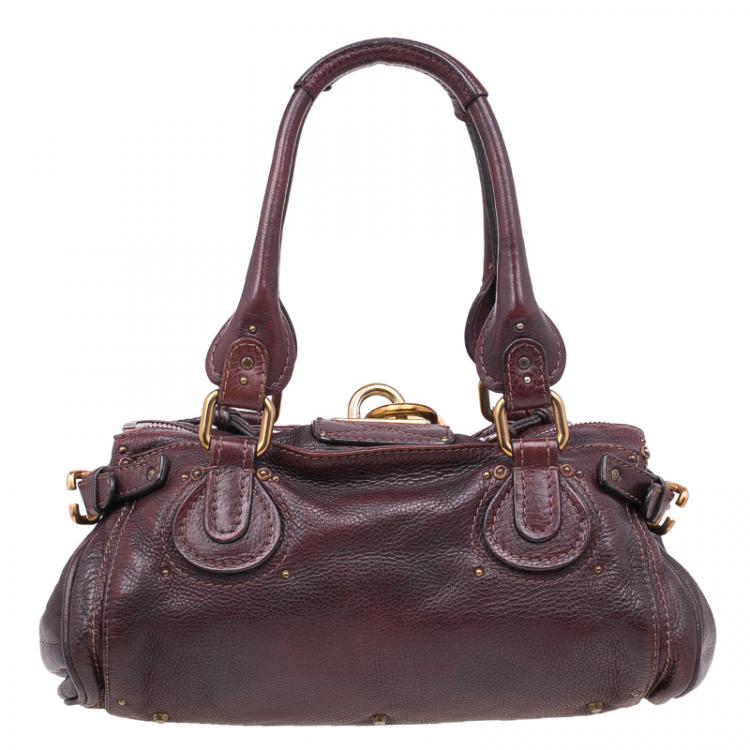 Pre Owned Chloe Chocolate Brown Leather Medium Paddington Satchel Bag