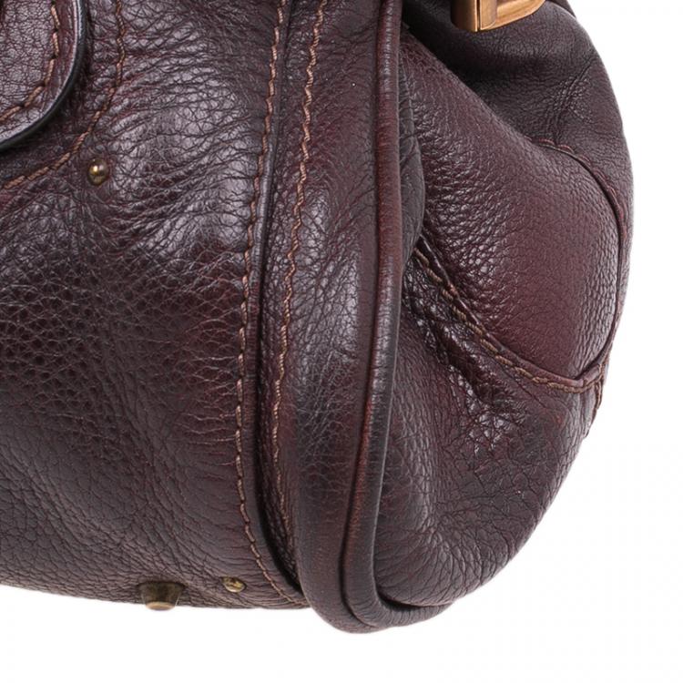Pre Owned Chloe Chocolate Brown Leather Medium Paddington Satchel Bag