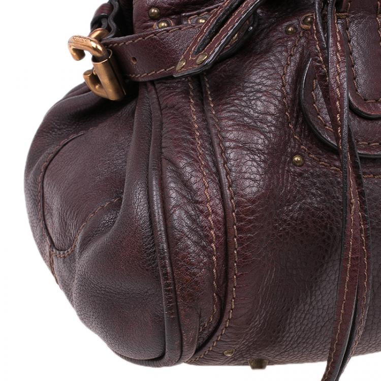 Pre Owned Chloe Chocolate Brown Leather Medium Paddington Satchel Bag