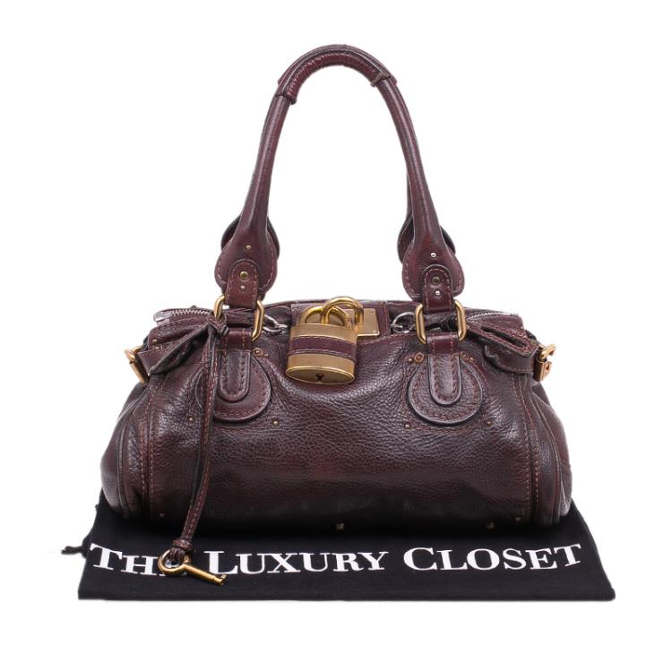 Pre Owned Chloe Chocolate Brown Leather Medium Paddington Satchel Bag
