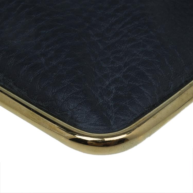 Pre Owned Chloe Black Pebbled Leather Sally Envelope Clutch