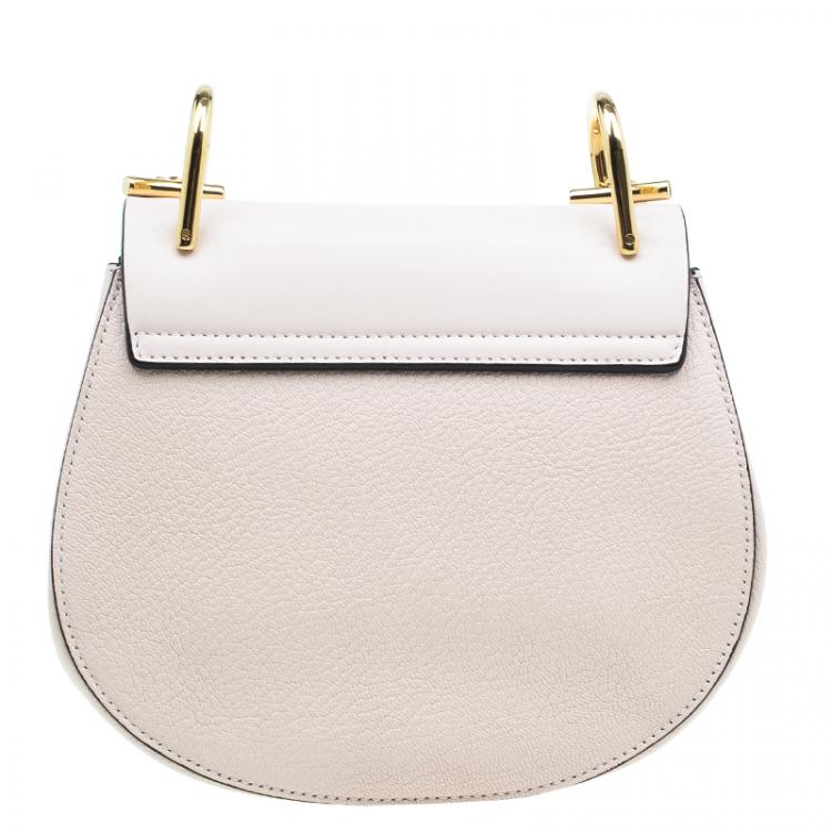 Pre Owned Chloe Light Pink Leather Small Drew Shoulder Bag