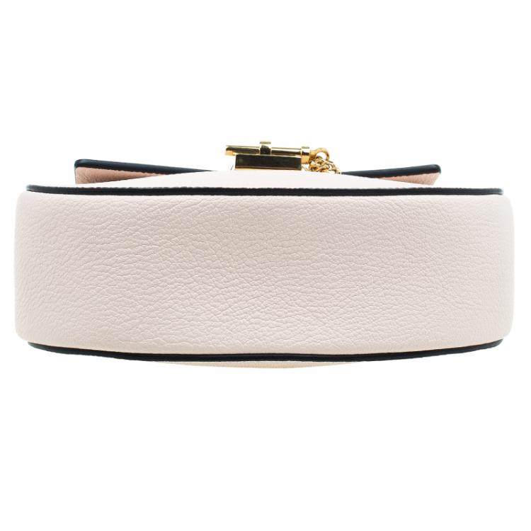 Pre Owned Chloe Light Pink Leather Small Drew Shoulder Bag