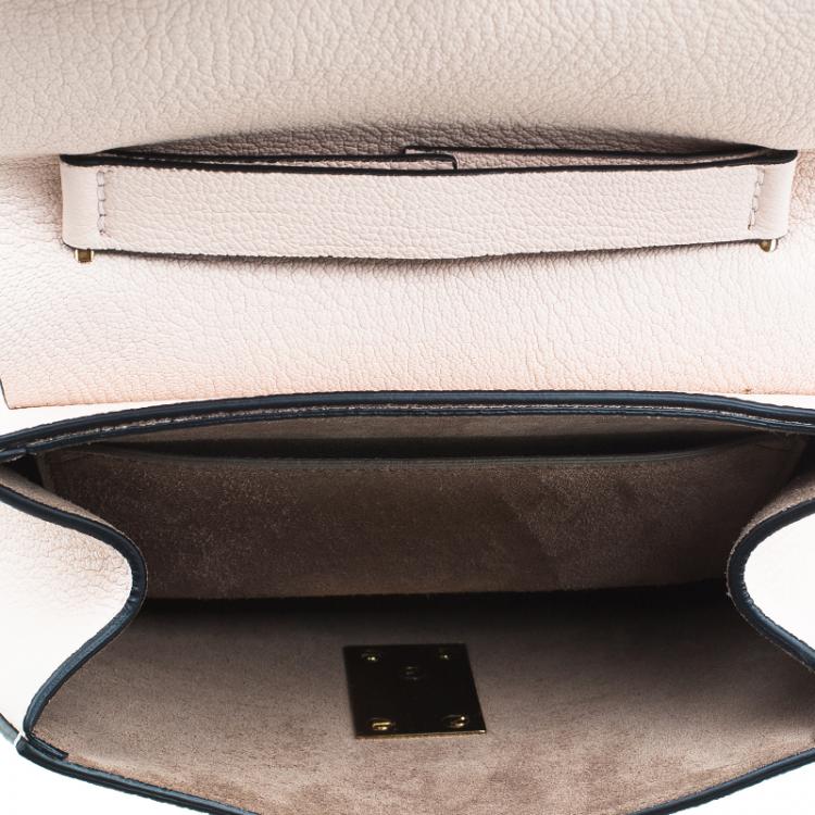 Pre Owned Chloe Light Pink Leather Small Drew Shoulder Bag