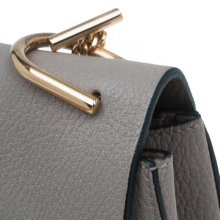 Pre Owned Chloe Grey Leather Medium Drew Shoulder Bag