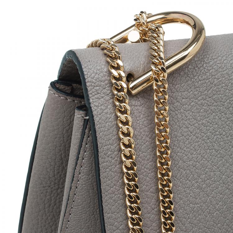 Pre Owned Chloe Grey Leather Medium Drew Shoulder Bag