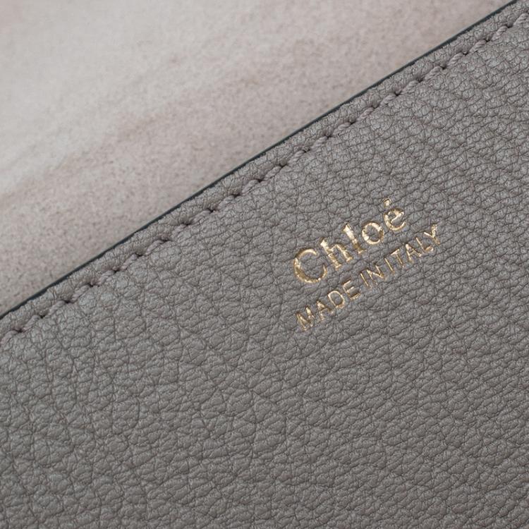 Pre Owned Chloe Grey Leather Medium Drew Shoulder Bag