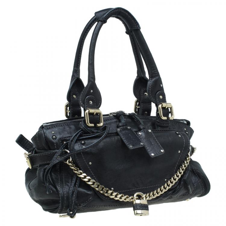 Pre Owned Chloe Black Leather Paddington Capsule Satchel