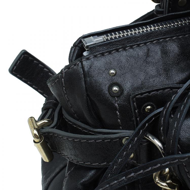 Pre Owned Chloe Black Leather Paddington Capsule Satchel