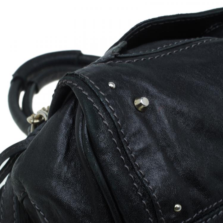 Pre Owned Chloe Black Leather Paddington Capsule Satchel