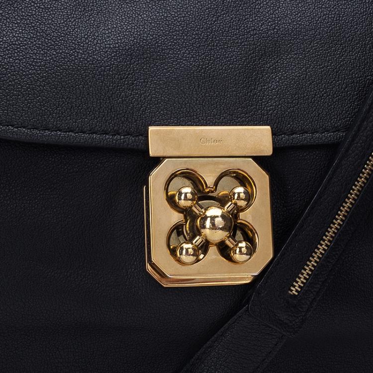 Pre Owned Chloe Black Leather Elsie Shoulder Bag