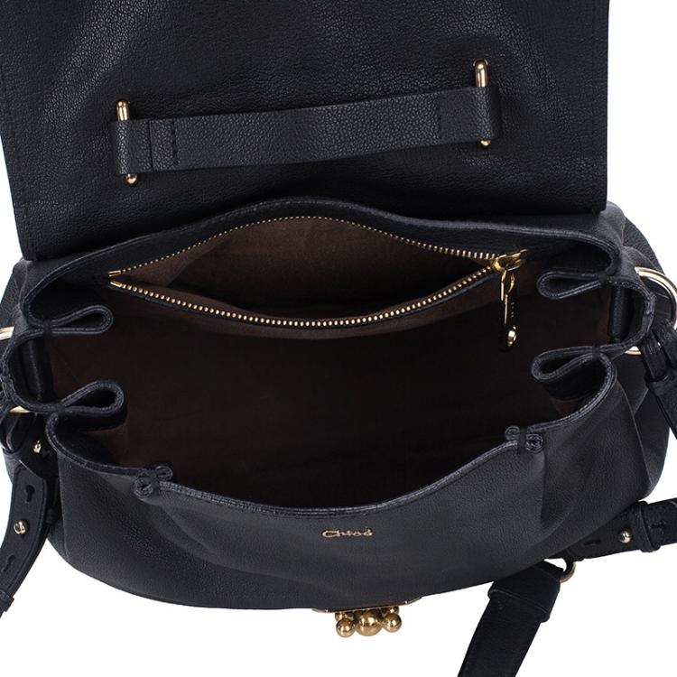 Pre Owned Chloe Black Leather Elsie Shoulder Bag
