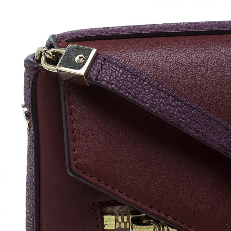 Pre Owned Chloe Burgundy Leather Cassie Crossbody Bag