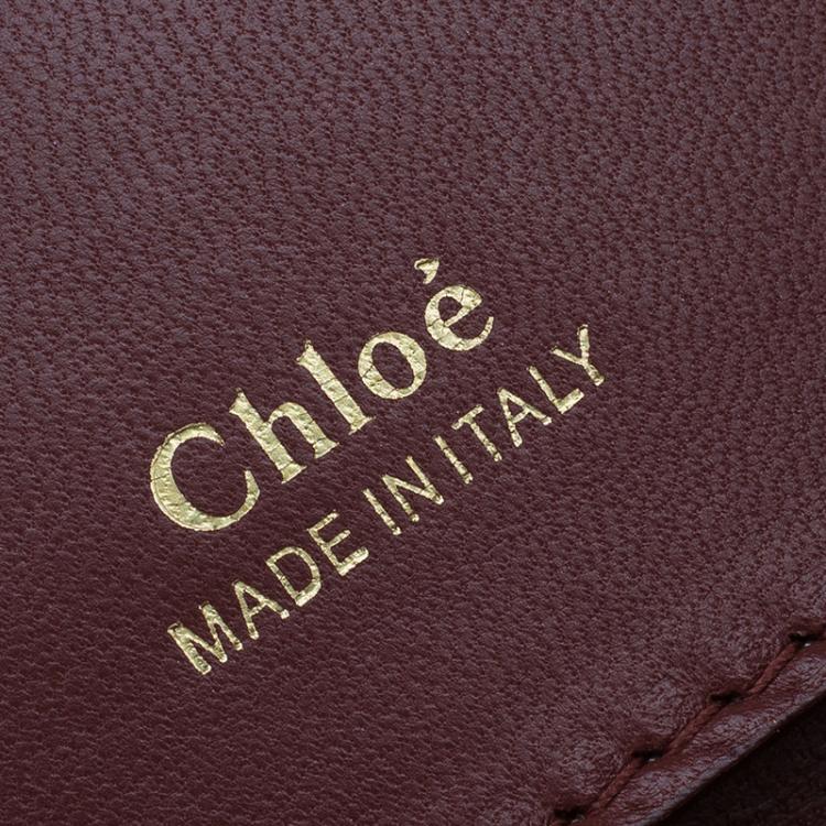 Pre Owned Chloe Burgundy Leather Cassie Crossbody Bag