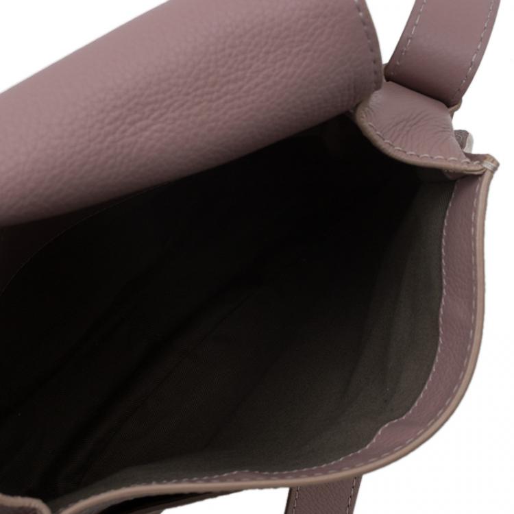 Pre Owned Chloe Pink Pebbled Leather Medium Marcie Crossbody Bag