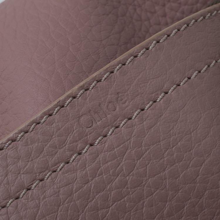 Pre Owned Chloe Pink Pebbled Leather Medium Marcie Crossbody Bag