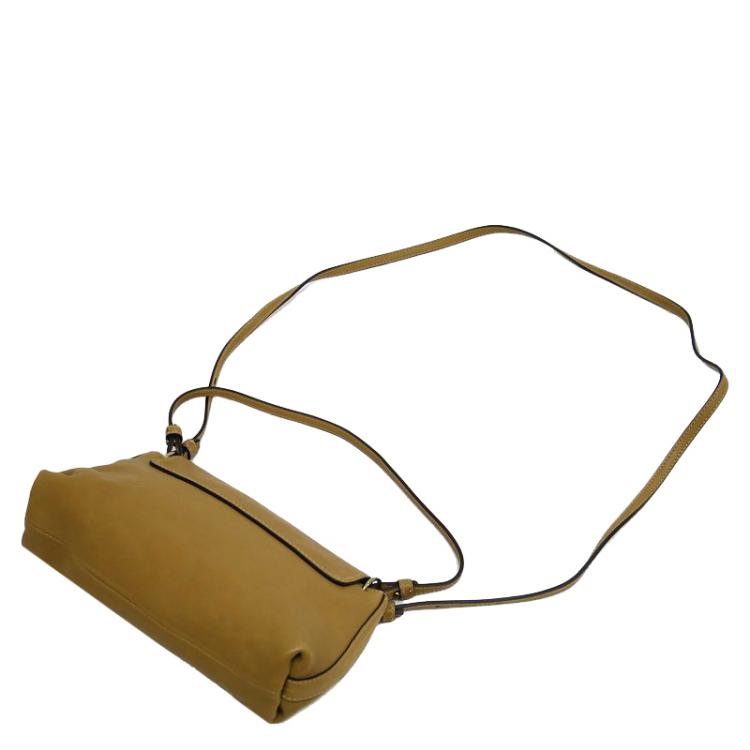 Pre Owned Chloe Mustard Pebbled Leather Elsie Shoulder Bag