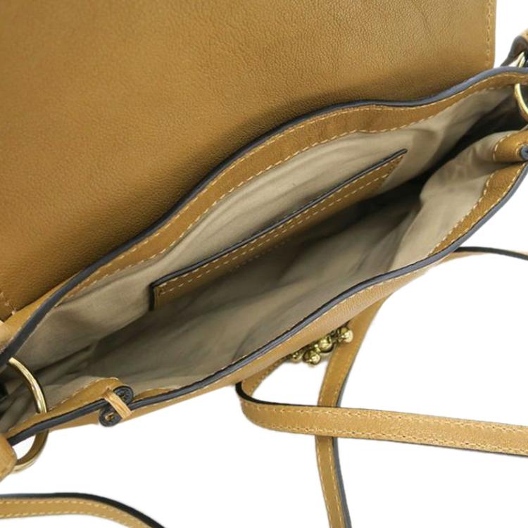 Pre Owned Chloe Mustard Pebbled Leather Elsie Shoulder Bag