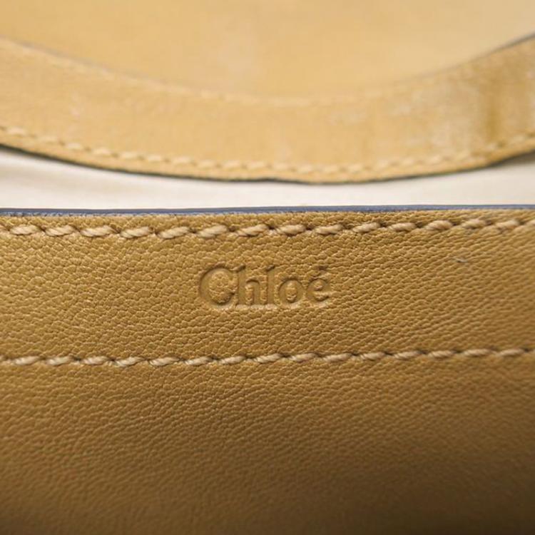 Pre Owned Chloe Mustard Pebbled Leather Elsie Shoulder Bag