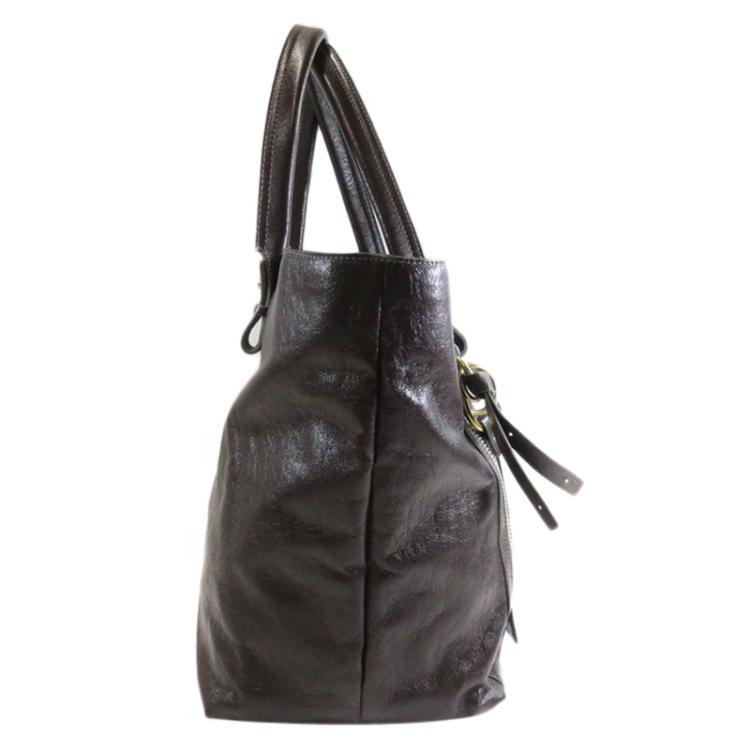 Pre Owned Chloe Dark Brown Leather Eclipse Tote