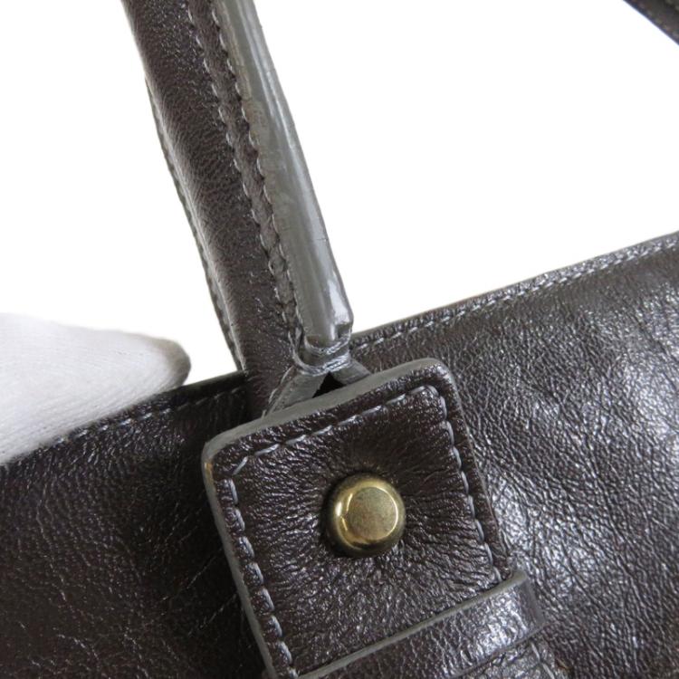 Pre Owned Chloe Dark Brown Leather Eclipse Tote