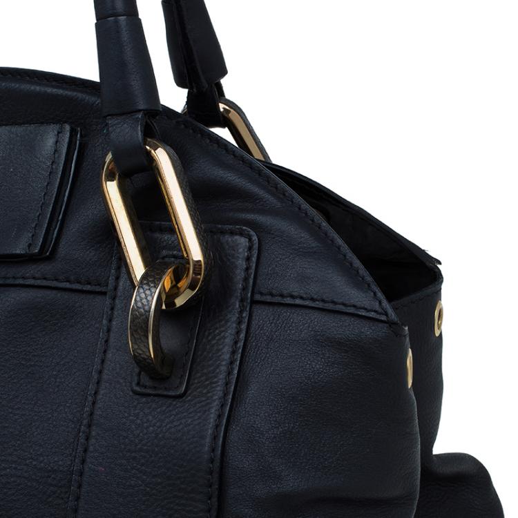 مملوكة مسبقًا Chloe Black leather Dome Satchel