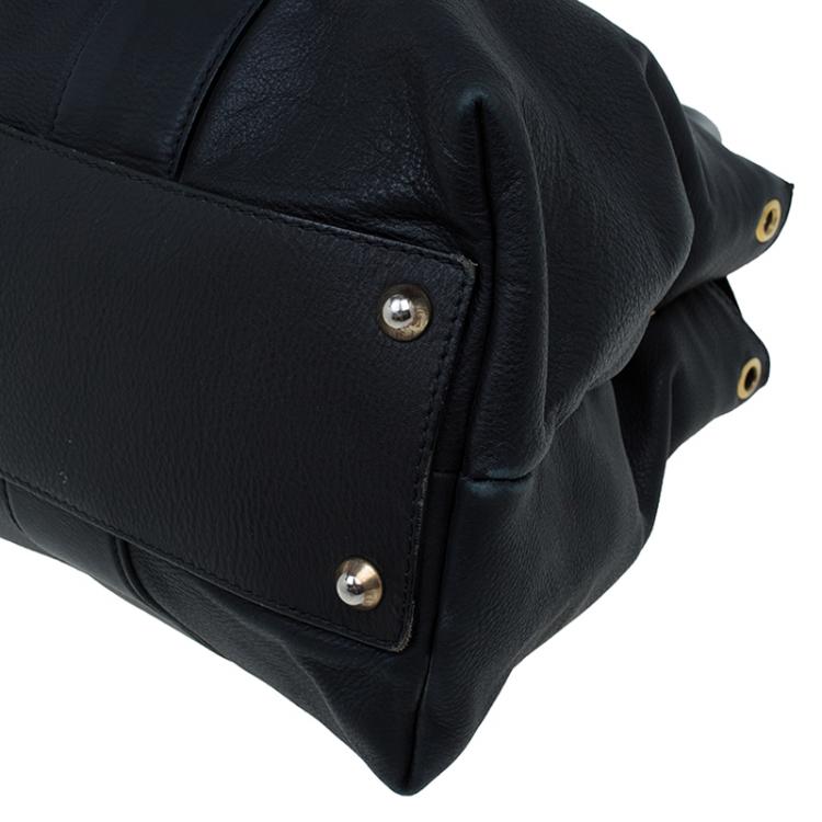 مملوكة مسبقًا Chloe Black leather Dome Satchel