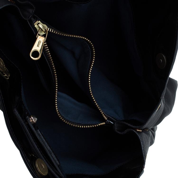 مملوكة مسبقًا Chloe Black leather Dome Satchel