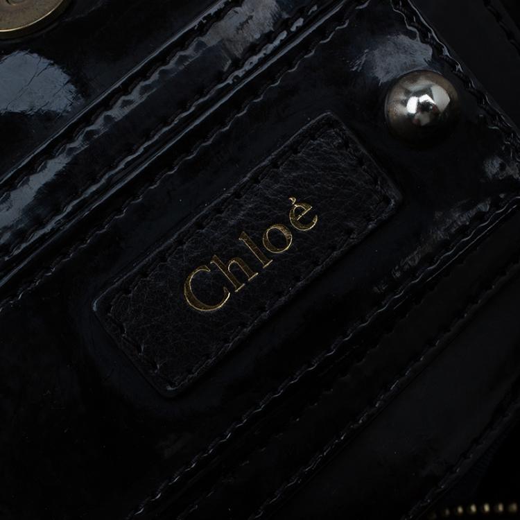 مملوكة مسبقًا Chloe Black leather Dome Satchel