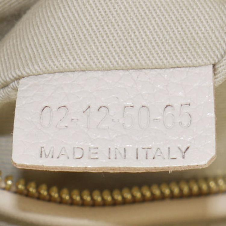 Pre Owned Chloe Ivory Leather Small Paraty Shoulder Bag