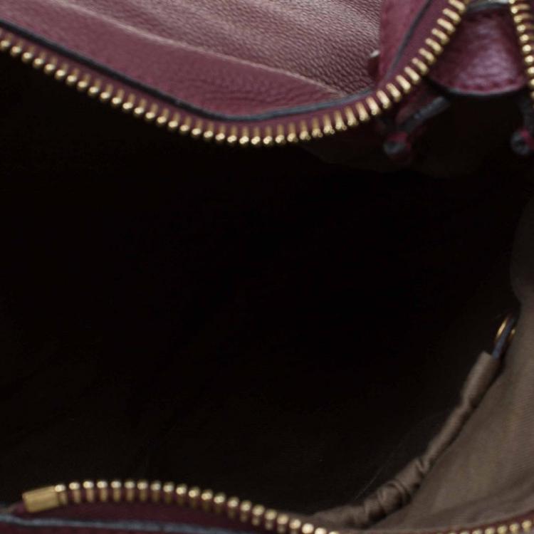 Pre Owned Chloe Burgundy Leather Medium Marcie Hobo