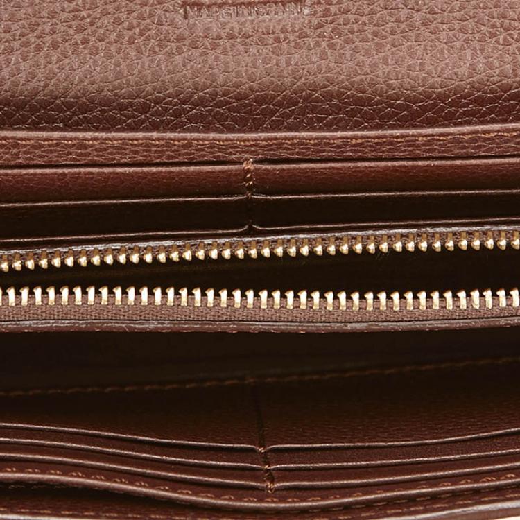 Pre Owned Chloe Brown Leather Paraty Continental Wallet