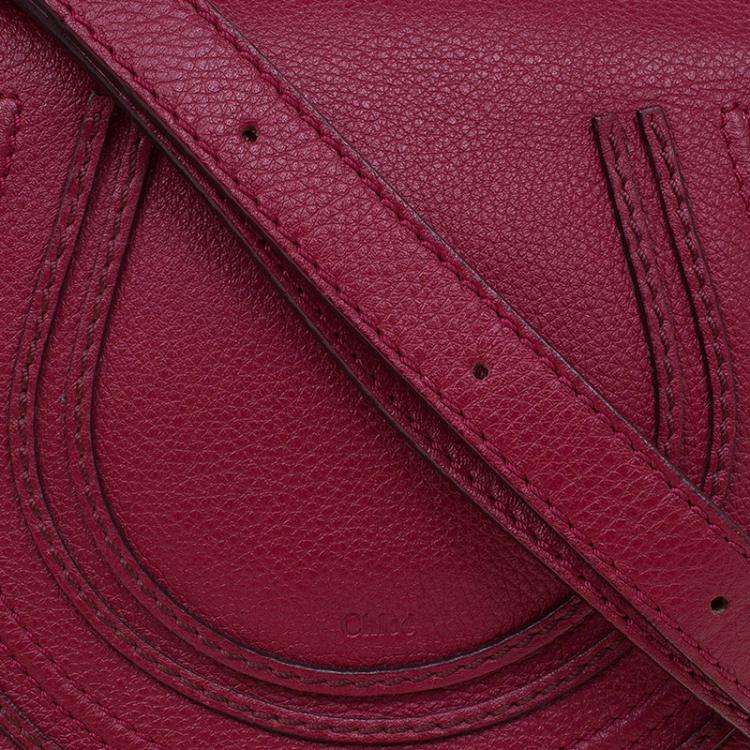 Pre Owned Chloe Red Leather Mini Marcie Crossbody Bag