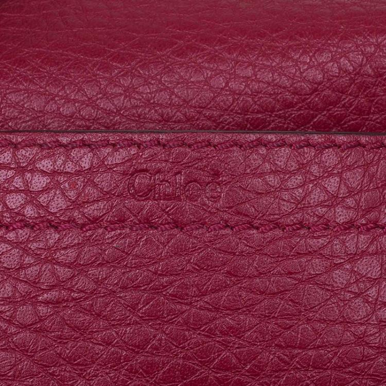 Pre Owned Chloe Red Leather Mini Marcie Crossbody Bag