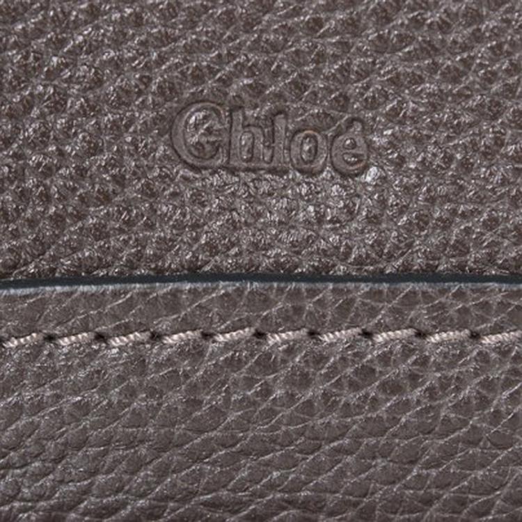 Pre Owned Chloe Grey Leather Paraty Bag