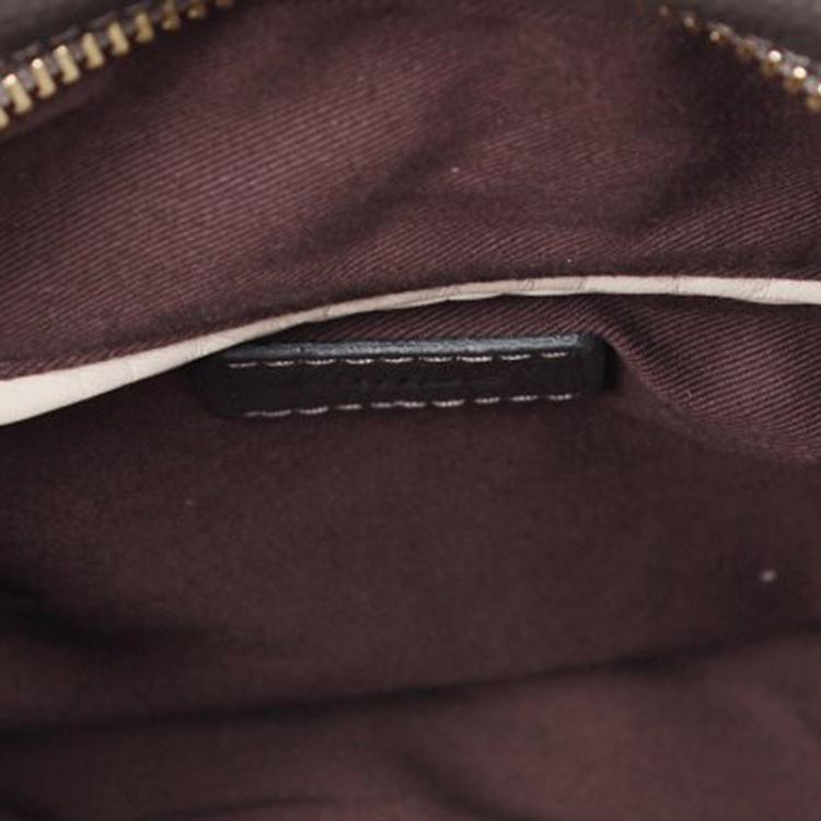 Pre Owned Chloe Grey Leather Paraty Bag