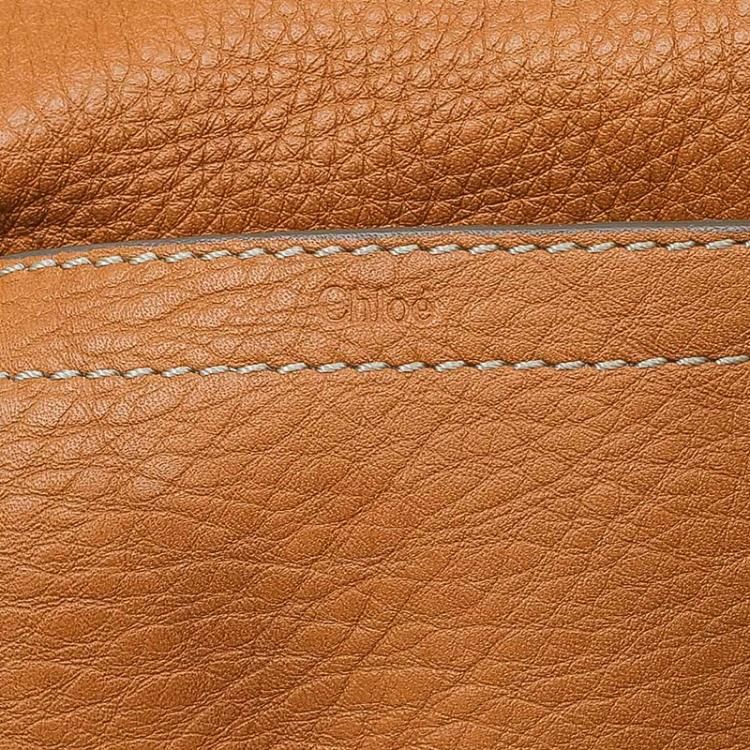 Pre Owned Chloe Brown Pebbled Leather Mini Marcie Crossbody Bag