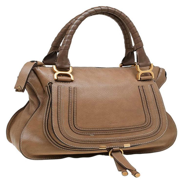 Pre Owned Chloe Brown Leather Medium Marcie Satchel