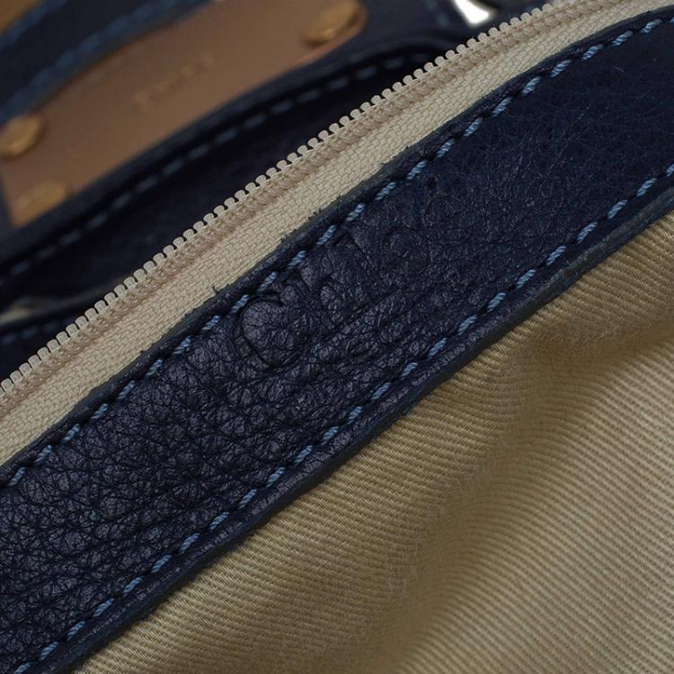 Pre Owned Chloe Blue Leather Mini Paddington Satchel