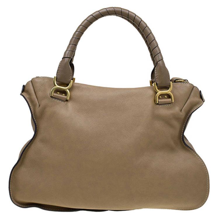 Pre Owned Chloe Brown Leather Large Marcie Satchel