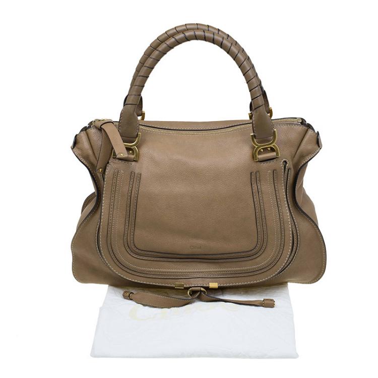 Pre Owned Chloe Brown Leather Large Marcie Satchel