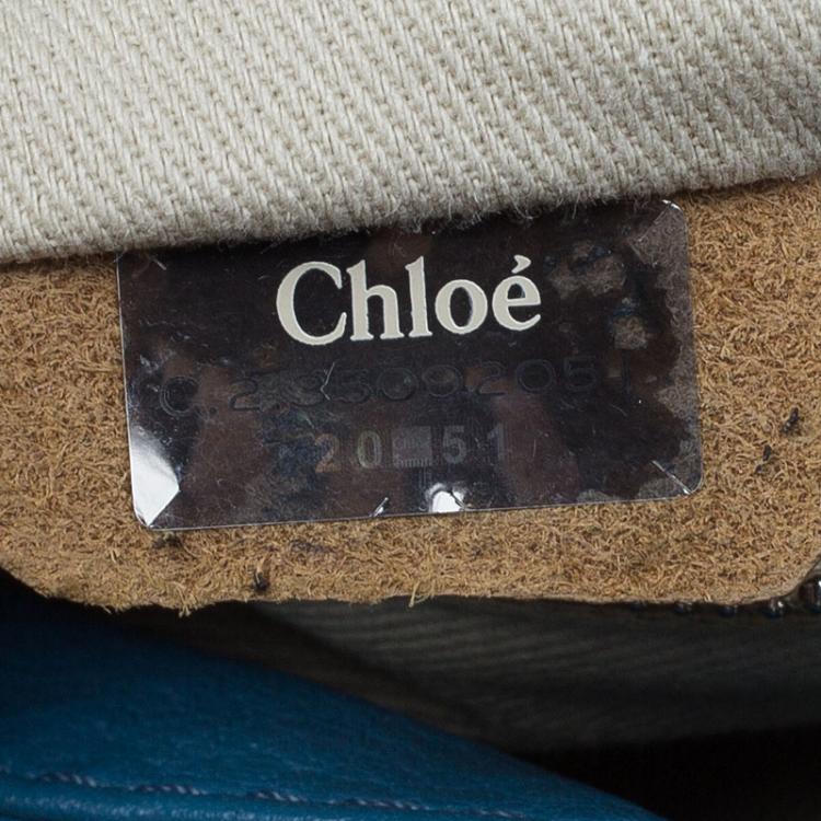Pre Owned Chloe Blue Leather Medium Paddington Satchel
