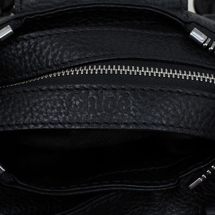 Pre Owned Chloe Black Leather Mini Paddington Satchel