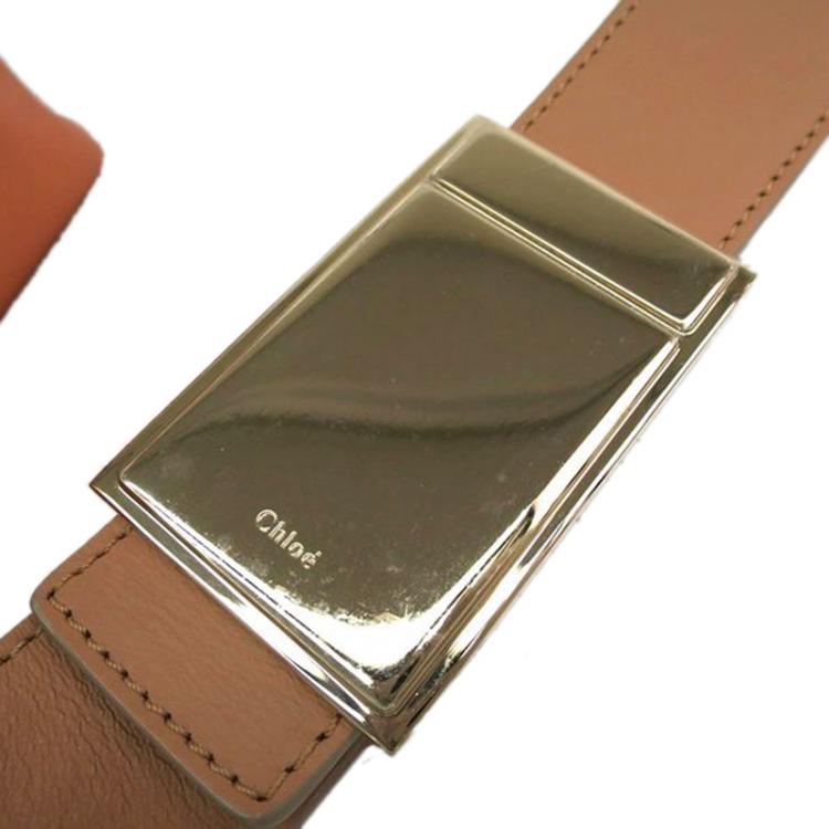 Pre Owned Chloe Orange Bi-Color Leather Baylee Tote