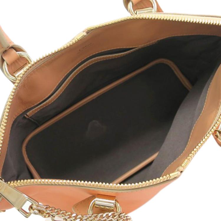 Pre Owned Chloe Orange Bi-Color Leather Baylee Tote