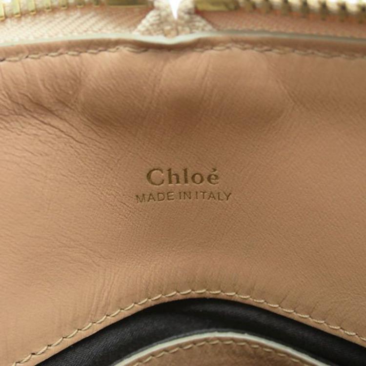 Pre Owned Chloe Orange Bi-Color Leather Baylee Tote