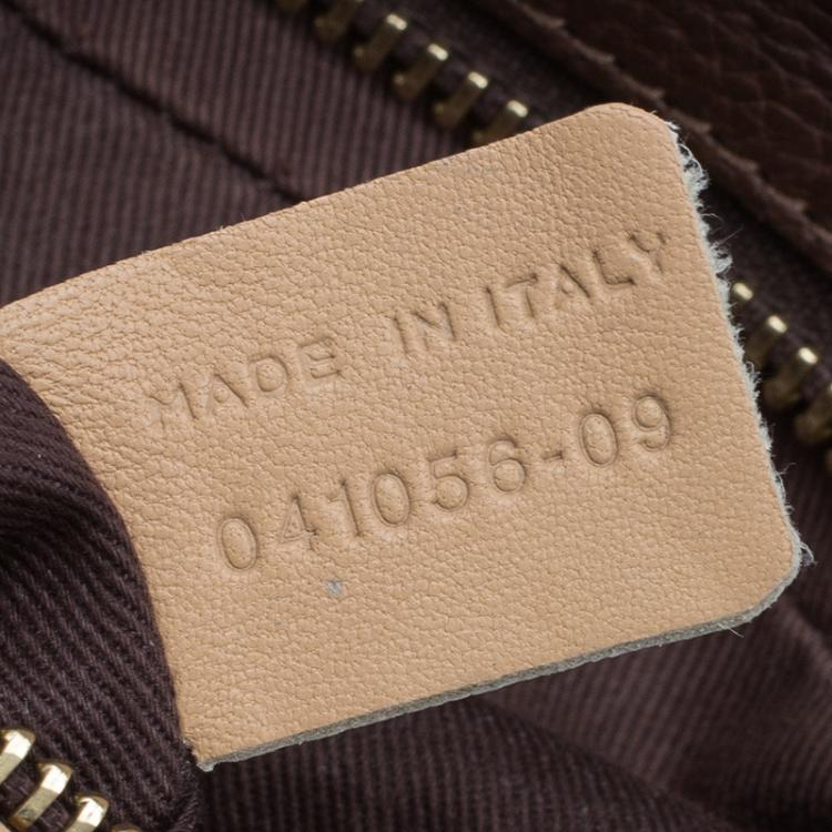 Pre Owned Chloe Brown Leather Medium Paraty Shoulder Bag
